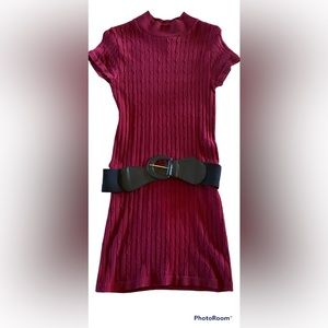 Maroon Sweater Dress